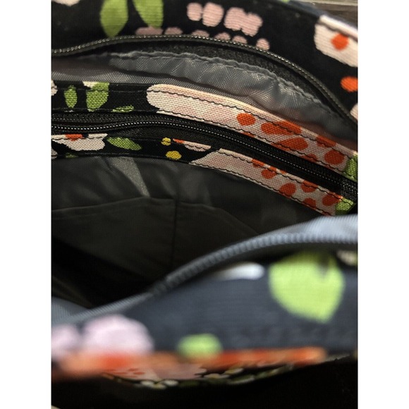 Thirty-One Black And Orange Floral Double Adjustable Handle Front Pocket bag - Picture 10 of 10